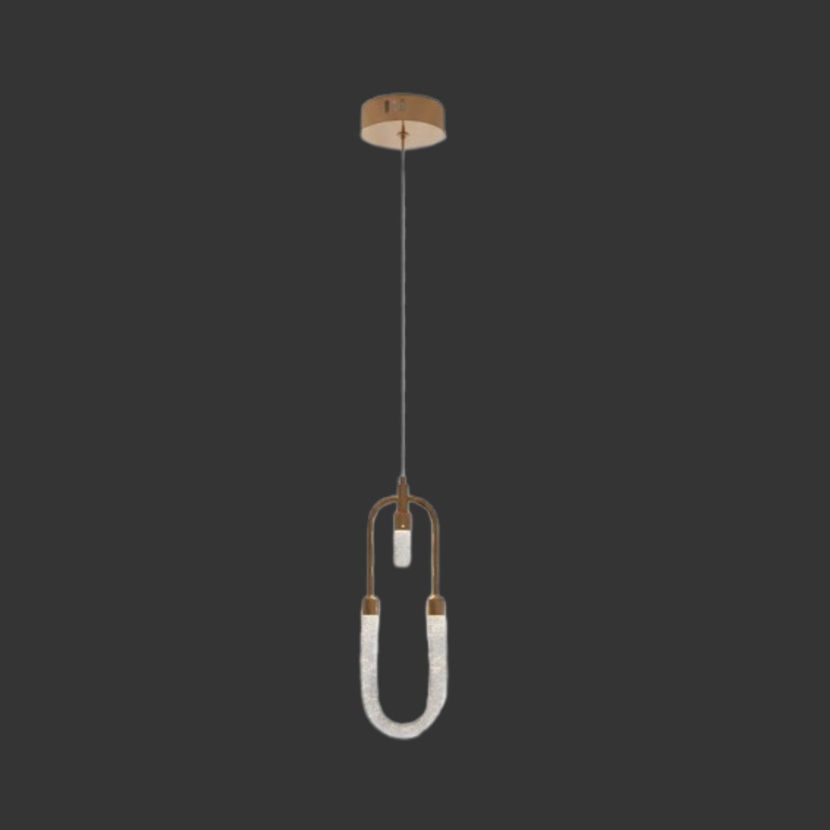 Oval Crystal LED Pendant Light – Gold Finish 